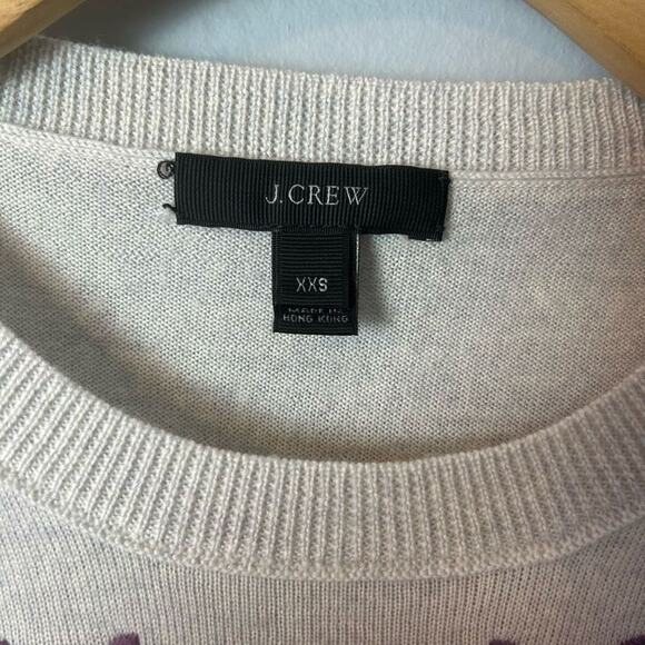 J. Crew 100% Merino Wool Tippi Sweater with Embroidered Details XXS - Picture 3 of 8